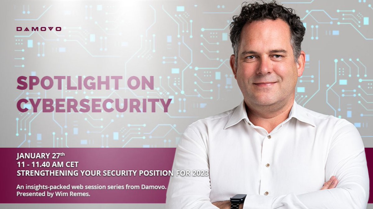 Join <a href="/wimremes/">Wim Remes TR</a> in his web session where he will dive into some of the critical security challenges organisations are facing today. He will provide advice you can put into action immediately. Register via register.gotowebinar.com/register/28438… dial in on January 27th! #websession #cybersecurity