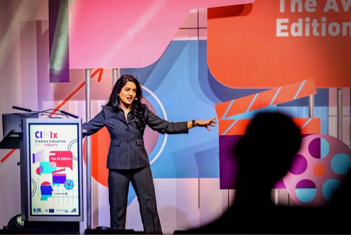vishakhasingh55's tweet photo. Gave a keynote at #CIMIX2023 in Vienna on ‘NFTs - The New Frontier of Story Telling in the AV Industry’

While Vienna is emerging as a blockchain hub in Europe, the majority of audience is still new to NFTs. It was great engaging with them and explaining the world of Web3. https://t.co/2IiKDxLkt3