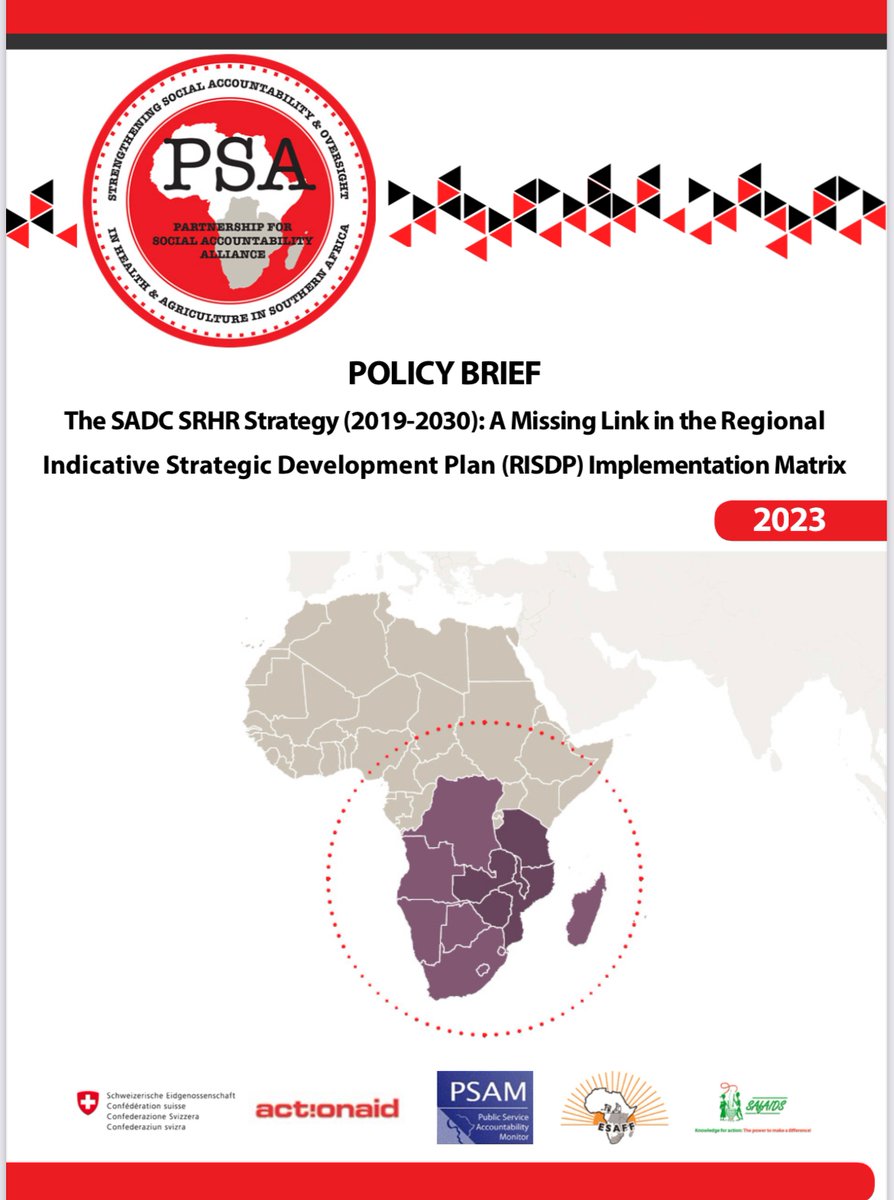 “The SADC #SRHR Strategy (2019-2030): A Missing Link in the Regional Indicative Strategic Development Plan (RISDP) Implementation Matrix” Policy Brief👉🏾 
drive.google.com/file/d/1X1YTcB…