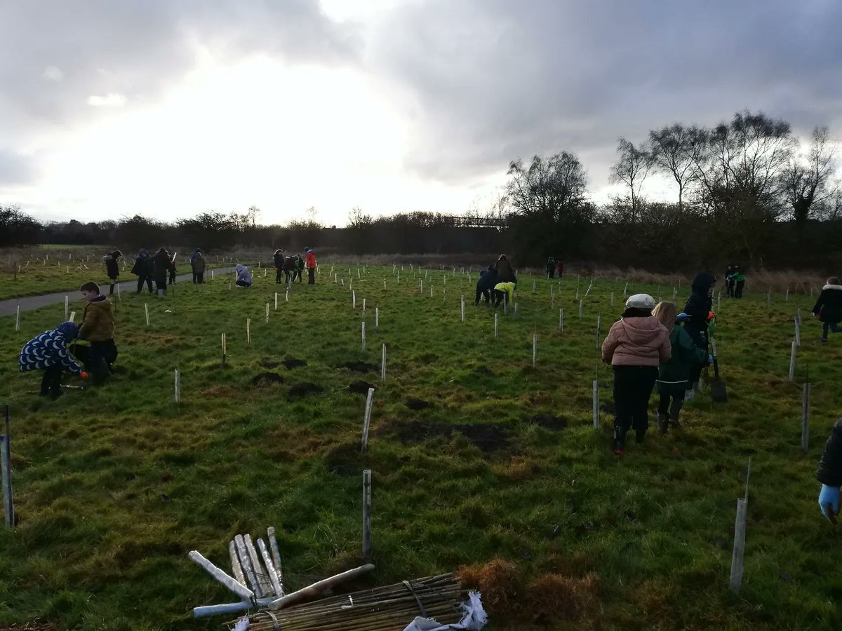 A big thank you to Ysgol Croes Atti &amp; communityimpactlearning for braving the cold weather to come plant trees with us last week! 🌳🌳❄️❄️

This winter we are beating up, which is where we replace newly planted trees that have died.