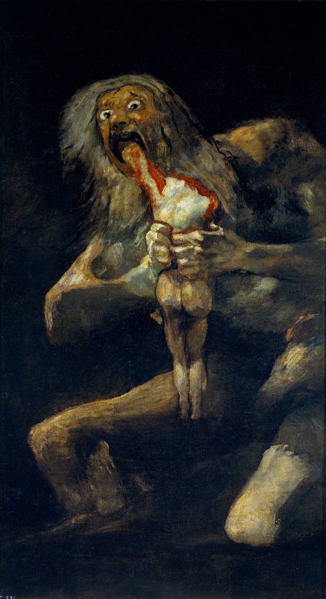 RT @culturaltutor: 12. Saturn Devouring His Son by Francisco Goya (1823) https://t.co/CWnNBUS8sO