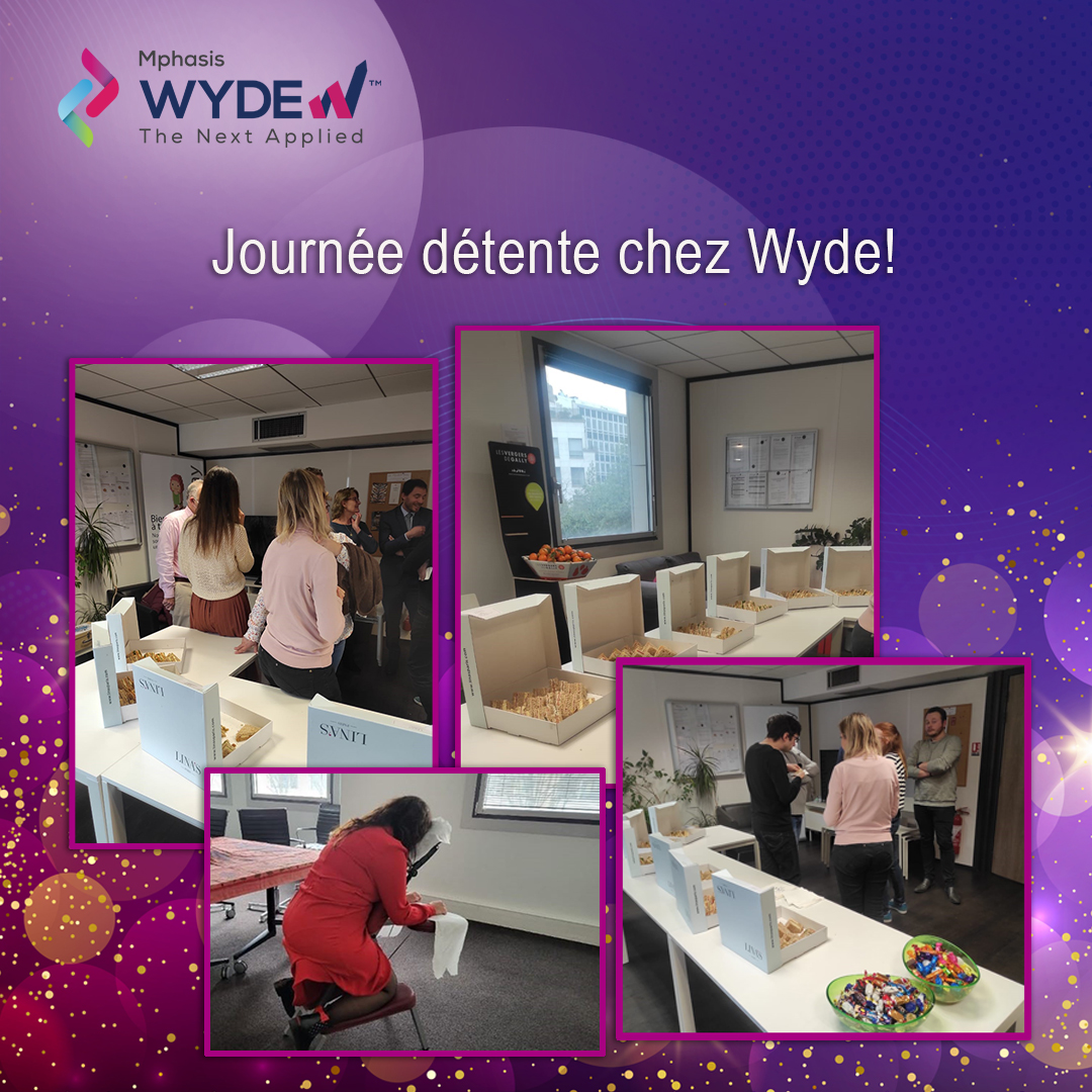 wydecorp's tweet photo. Journée détente chez Wyde !
La direction a organisé une journée qui a commencé par une dose vitaminée : un bar à jus avec de savants mélanges de fruits de saison.
Un déjeuner de petits sandwichs variés et pour terminer des séances de massage sur chaise.
Que du bonheur ! https://t.co/k7H8TSR7uS
