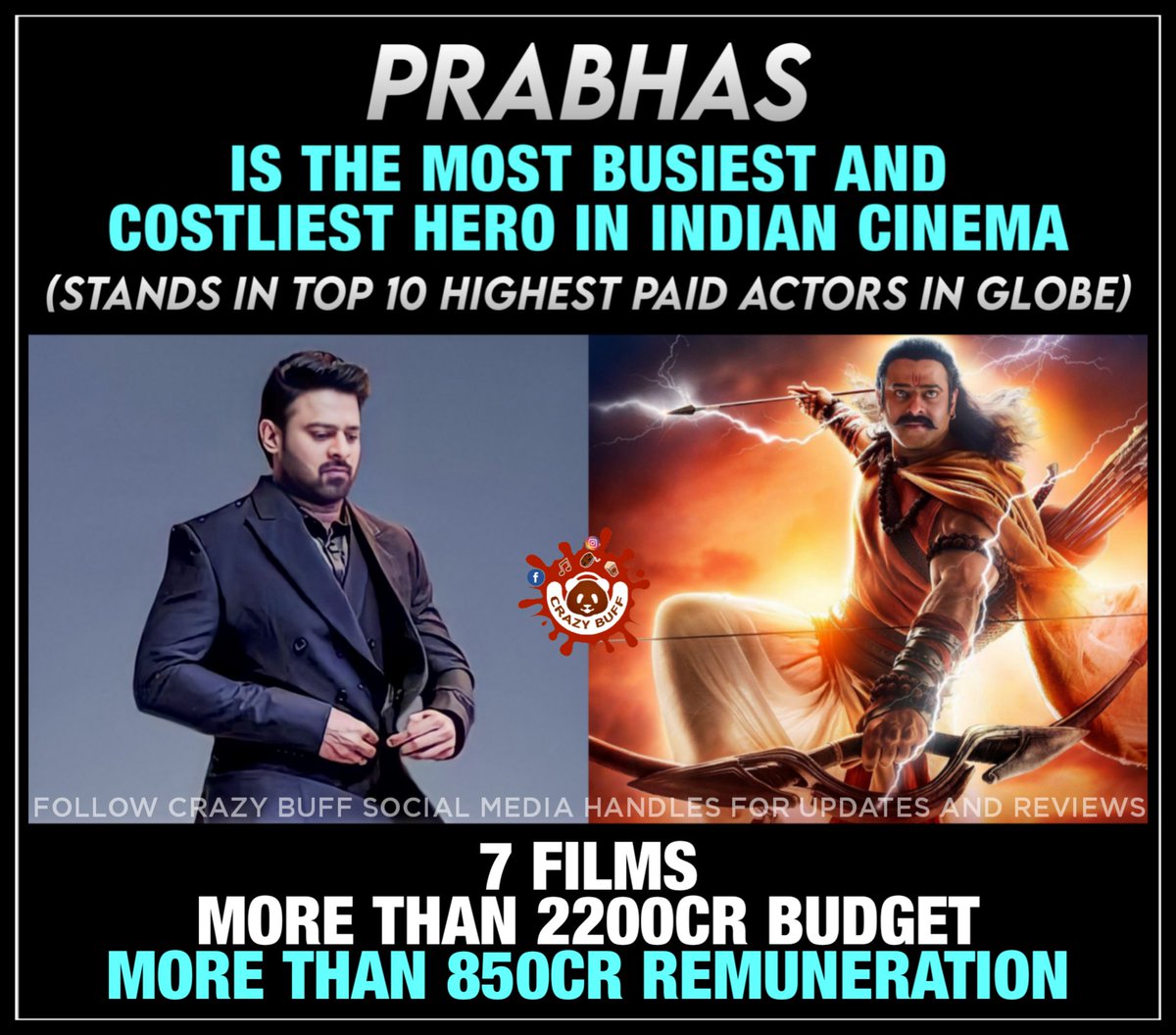#Prabhas is the Most Busiest and Costliest Hero 💥

#Salaar #Adipurush #ProjectK #Spirit #Ravanam