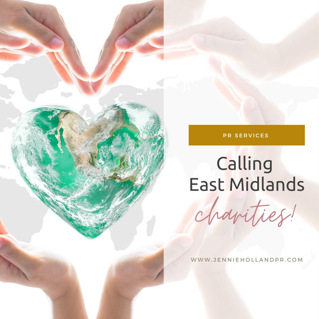 Calling all charities across the region🔊

We’re offering pro bono #prservices to help an #EastMidlands based charity, looking to raise the profile of their organisation.

Please get in touch - we'll be announcing our chosen #charity on 3rd February.

📩 hello@jenniehollandpr.com