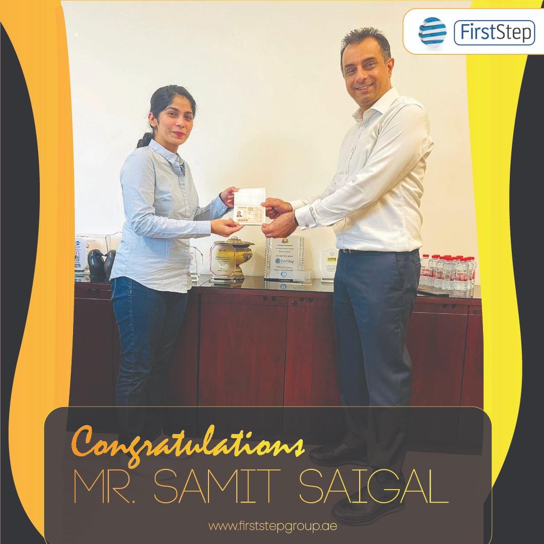 Congratulations Mr. Samit Saigal for your Golden Visa. First Step wishes you all the best for your future Endeavors. Thanks for choosing us.
Get your Golden Visa now. Dial us at 800 392 249 , 971 56535 4782 or mail us at sales@firststepgroup.ae
#Goldenvisa #UAE