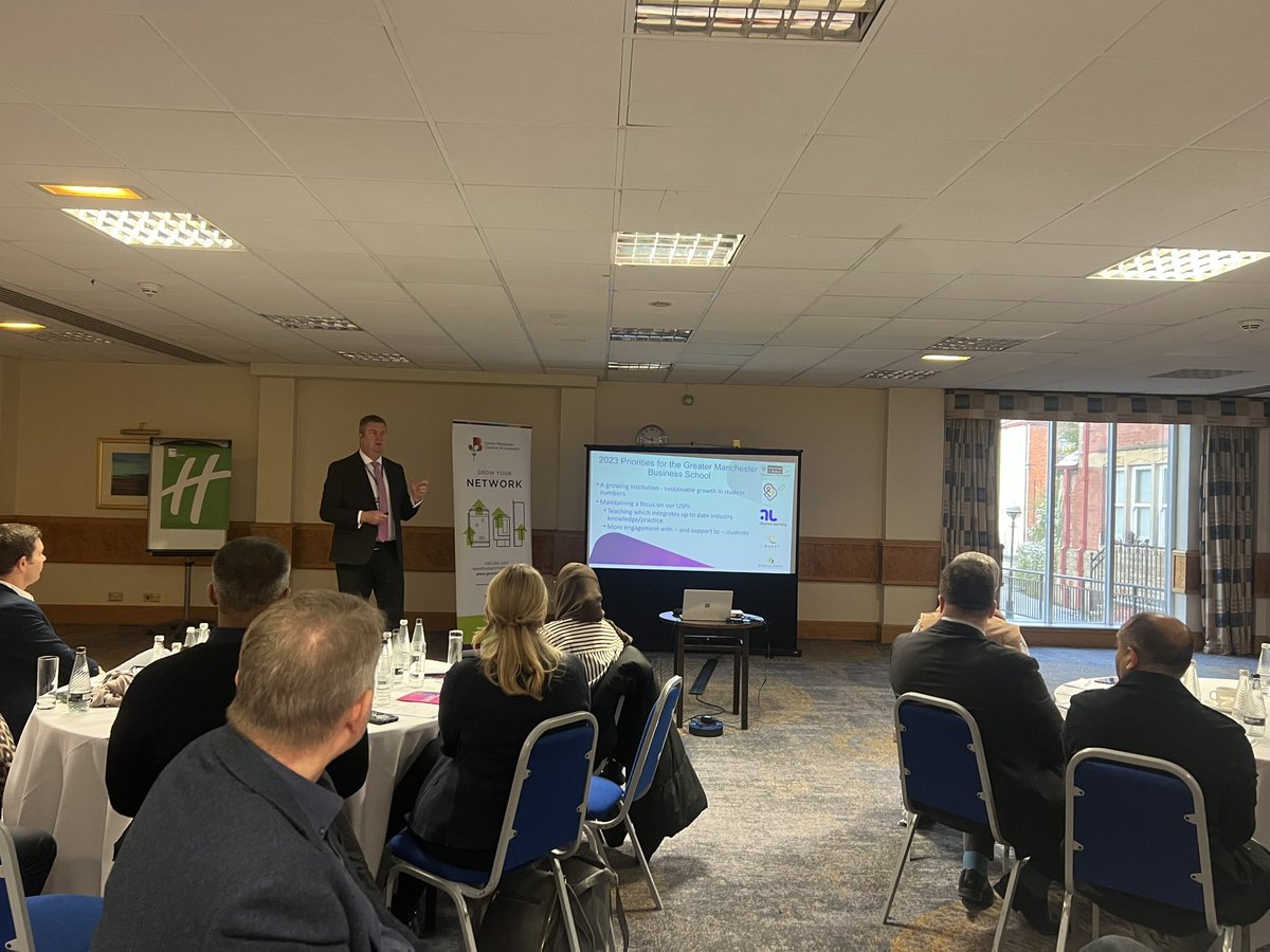 Great to be back face to face networking at the GM chamber event sponsored by @BoltonUni @IoM_GM <a href="/GMCC_Diane/">Diane Elebert-Morgan</a> <a href="/for_uob/">UOB Centre for Entrepreneurship</a> <a href="/UoBEnterprise/">UoB Enterprise Lab</a>