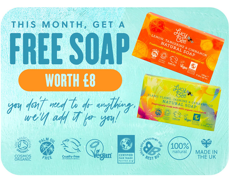 Throughout January, all orders to mainland UK will receive a free Soap worth £8!😍🧼