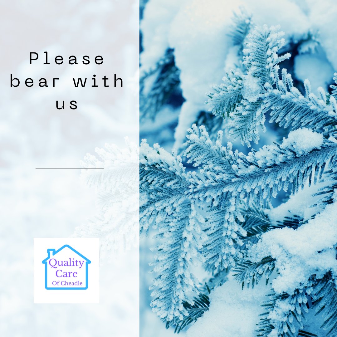 QualityCareOC's tweet photo. The freeze has arrived, the snow has fallen. The roads and pavements are very slippery.

Our team are doing everything they can to be with you on time but please bear with us if they run a few minutes late today https://t.co/7vVBnmqj0K