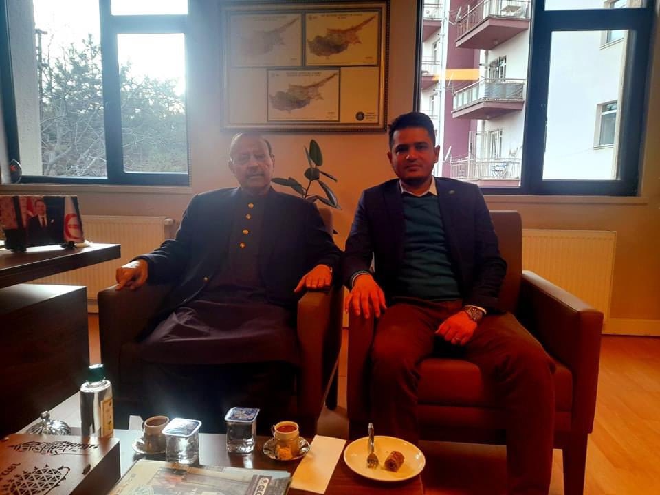 AsianYouthAsso's tweet photo. Today Asian Youth Association president Dr. Mostafa Faisal Parvez  met with Azad Kashmir President His Excellency  Sultan Mehmood Chaudhry at Ankara, Turkiye. https://t.co/aGafCF1dWf