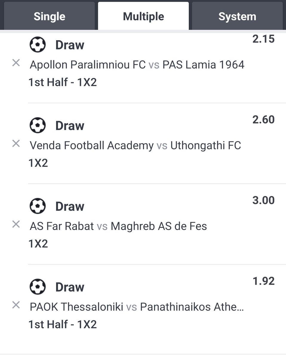 2/2 HT/FT Free draw for You guys