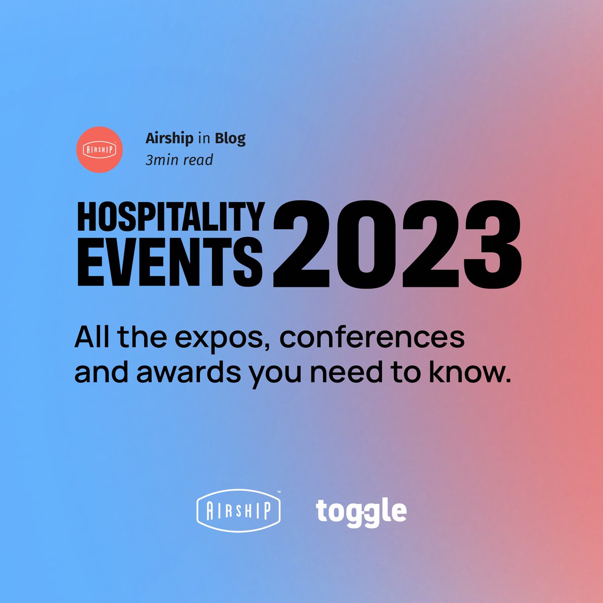 And because we’d love to see our favourite faces (yours), we wanted to give you a list for all the events we know are happening over next year! Check them all out here 👉 airship.co.uk/blog/your-guid… 

#HospitalityEvents#HospitalityMarketing #HospitalityConference #Hospitality