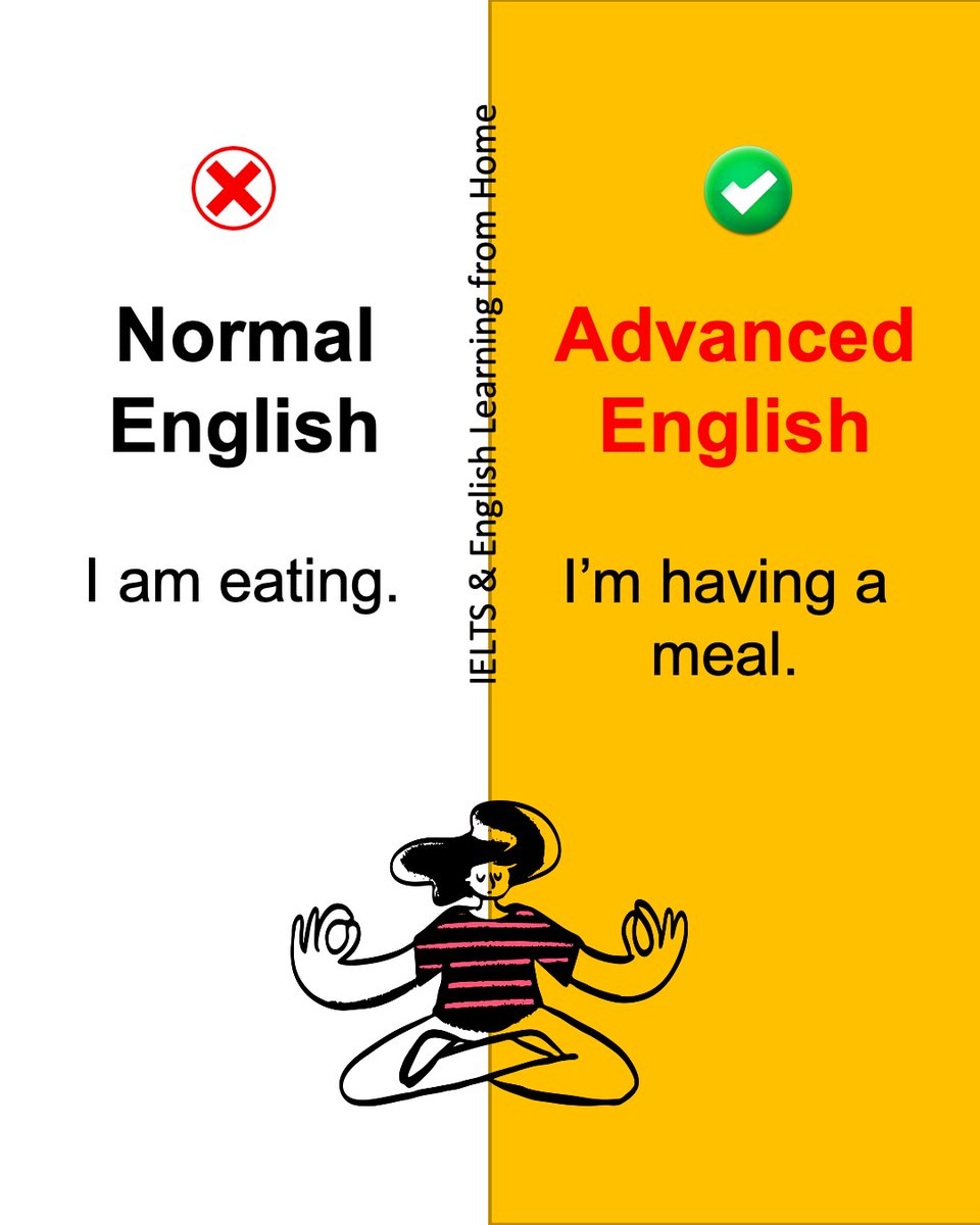 IELTS_Eng_Home's tweet image. 📌 Series: 𝐍𝐨𝐫𝐦𝐚𝐥 𝐯𝐬 𝐀𝐝𝐯𝐚𝐧𝐜𝐞𝐝 𝐄𝐧𝐠𝐥𝐢𝐬𝐡 (𝐏𝐚𝐫𝐭 𝟓)
👉 Use these sentences in your daily English conversation
#ieltsandenglishlearningfromhome #spokenenglish #spokenenglishcourse #ieltsandenglish #advancedenglish #idiomasonline #letspractice_English
