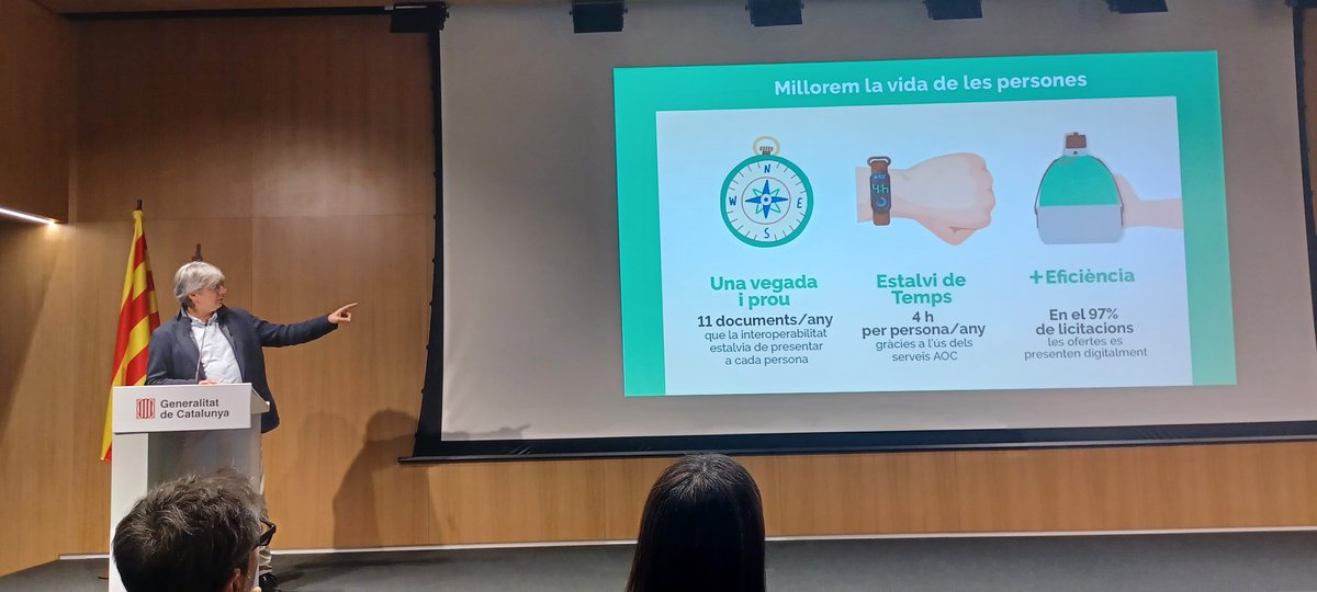 ConsorciAOC's tweet image. El director de l'AOC, Santi Gallardo, fa la cloenda de la jornada de presentació de la nova #PSCP. 

Gallardo ha destacat l'increment en la presentació digital de les licitacions, que en els àmbits locals i les universitats, actualment se situa en un 97%.