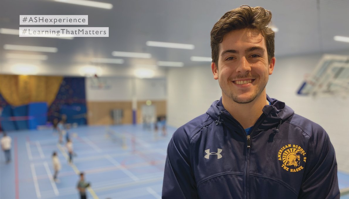 AmSchoolHague's tweet photo. Meet Tom, Class of 2019, who is teaching grade 5 and 8 PE for a short term cover.

“It's been great to be back, great to come back to a working environment that you have seen one side of the student perspective, seeing the teaching perspective has been really nice.”

#ASHvoices https://t.co/UcDTybMCFd