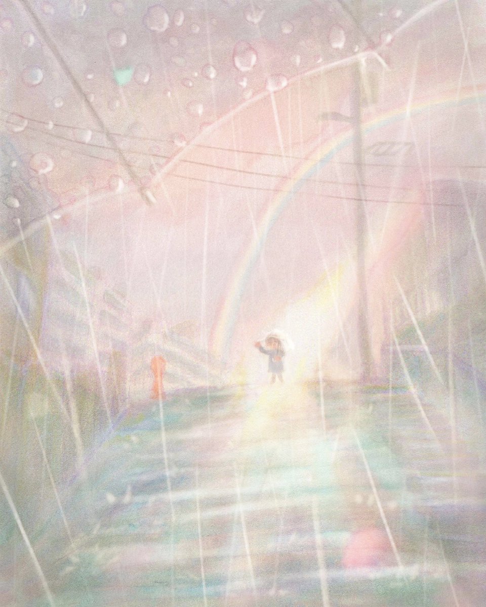 감사한 기회로 이승윤님의 신곡 <꿈의 거처> 의 축전을 작업했어요. 음악을 들으며 떠올린 장면은 소나기가 여우비가 되는 순간…🌧️🫧💕