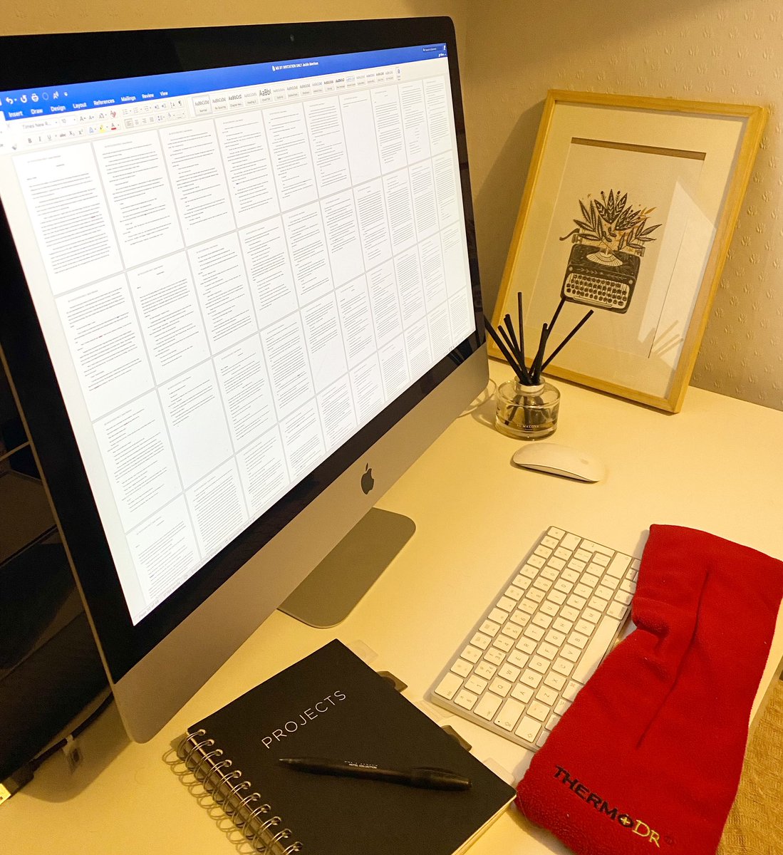 Jacmor63's tweet photo. OK let’s do this thing! 
Read through to mark up where some “things” happen… &amp; wee add ins. Getting there! 
#amwriting #WritingCommunity #whereiwrite #writerslife #writinglife #novel #writerscommunity https://t.co/MpRD2tg6g1
