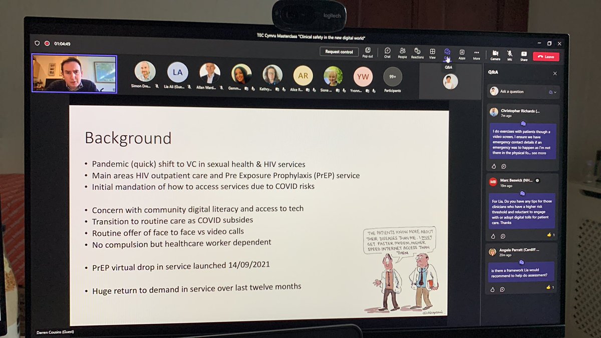 How do we translate digital clinical safety principles in the real clinical world by @cousins_darren <a href="/teccymru/">Technology Enabled Care Cymru</a> masterclass <a href="/thewelshyarab/">Sara Khalil</a> <a href="/Asifmbachlani/">Asif M Bachlani</a> <a href="/CAVUHB/">CardiffandVale UHB</a> <a href="/LJ_Ali1/">Dr Lia ‘biopsychosocial’ Ali</a>