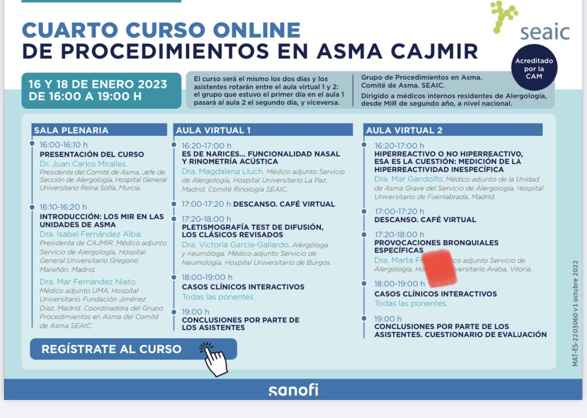 MarFdezNieto's tweet image. Hoy segundo día del #CursoAsmaProcedimientos @CAJMIR_SEAIC  @SEAIC_Alergia @SanofiES  #Asma #Rinitis Té esperamos