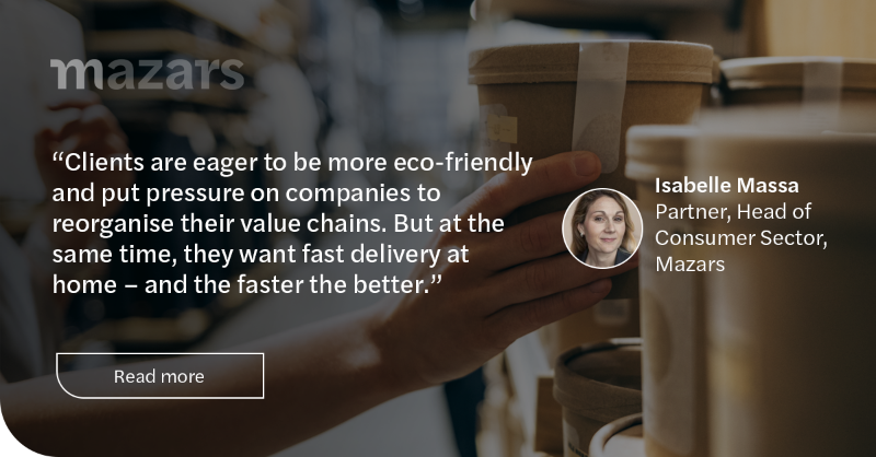 ForvisMazarsGrp's tweet photo. [#YourESGjourney] The consumer sector has many challenges, with sustainability high on the agenda. @IsabelleMassa, Partner, Head of Consumer Sector, explores the #ESG issues facing the sector. Find out more below.