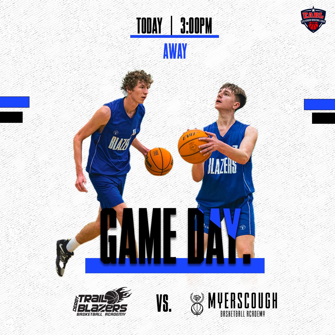 Game day! Another week for our @OfficialEABL men, as they travel to <a href="/My_bball/">Myerscough Basketball</a> 👀 

⏰ 3pm 
📍 Away 
🆚 @myerscough_basketball