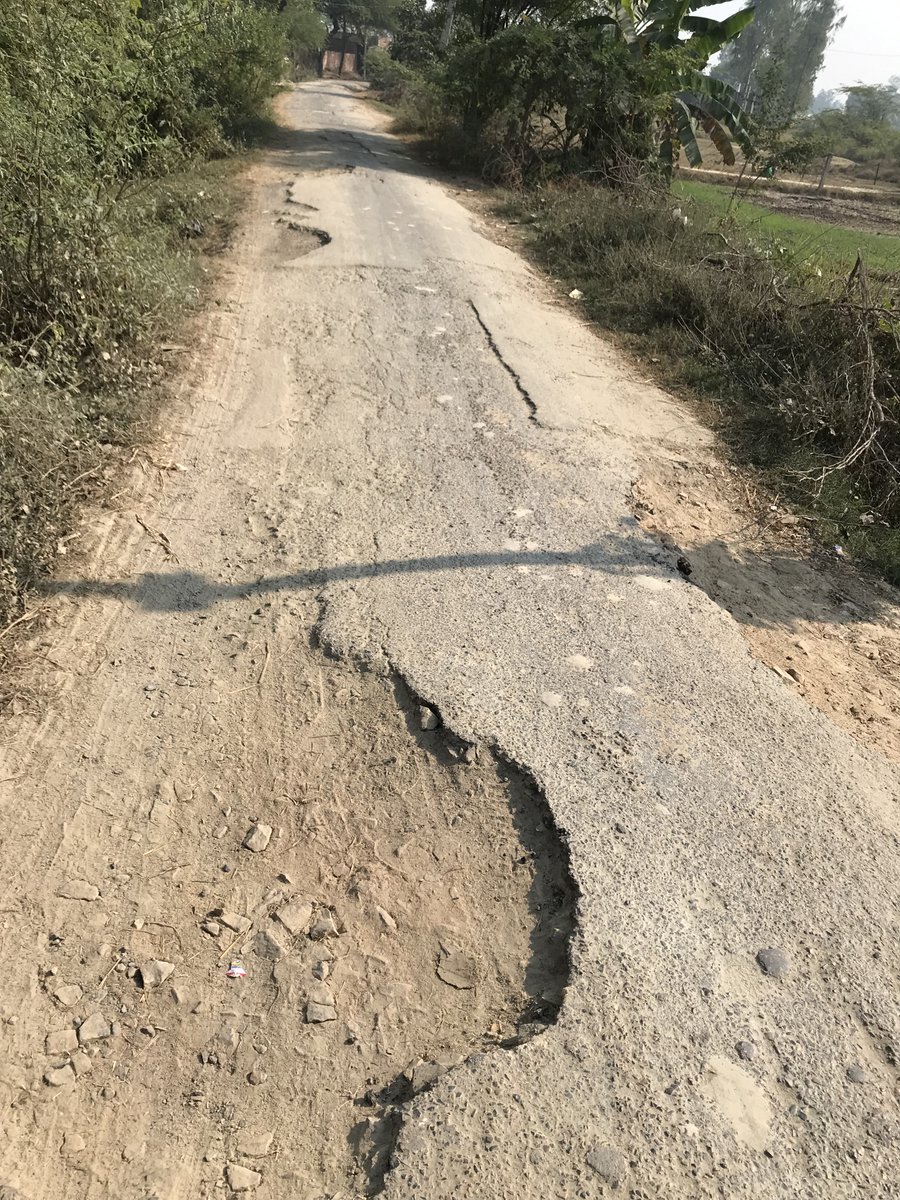 vrat_jai's tweet photo. @UPGovt @myogiadityanath  @DMjaunpur   @yadavakhilesh 
Dear Yogi ji! During India trip, it was painful to see the only road to my village has completely broken.
While I hear that BJP Govt working hard to improve roads, probably this one is unnoticed.

https://t.co/p3HxENDLdZ https://t.co/QwQuS5eIVQ