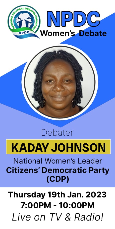 npdcsl's tweet photo. The Women Debaters:
@IrlEmbFreetown 
@NDI 
@UKinSierraLeone 
@USEmbFreetown 
@EUinSierraLeone 
@ECsalone 
@PPRCSL https://t.co/By9jzGynyR
