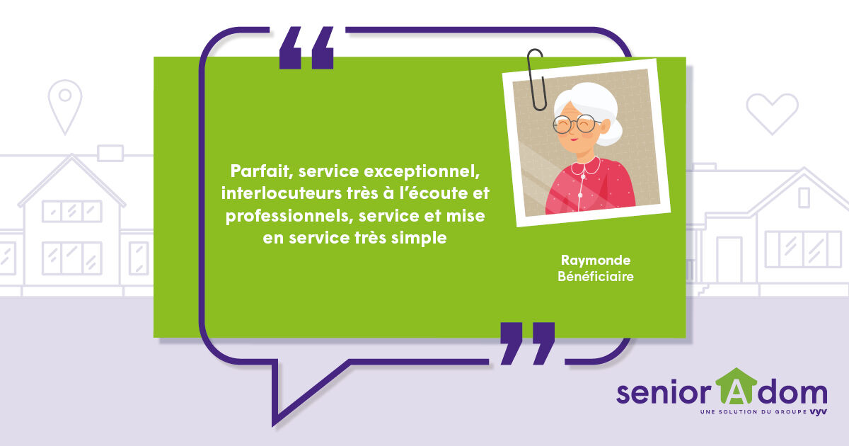 Raymonde, bénéficiaire chez SeniorAdom nous partage son témoignage.