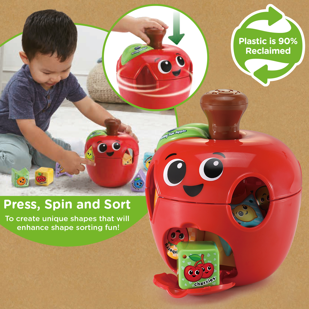 Let’s spin and sort with the Sorting Fun Apple - a new way to sort shapes! 🍎
