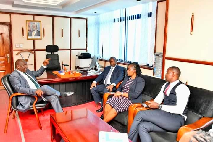 Environment_Ke's tweet photo. Happening now! @Environment_Ke
Cabinet Secretary @HonTuya is currently meeting @WaterTowersKe Senior  management for a familialization tour.

The CS is accompanied by the @EnviClimateC_Ke PS @Eng_F_Ngeno &amp; they were received by @WaterTowersKe Robert Kariuki &amp; Prof Julius Tanui https://t.co/1YyYHlcxAL