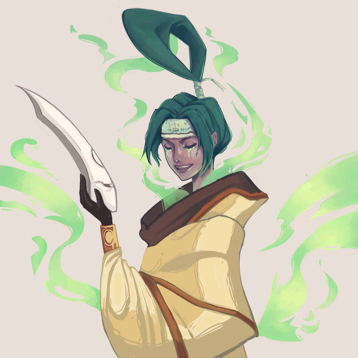 sacharner's tweet image. final vs sketch : Sandra #Pyre #fanart 💚‼️