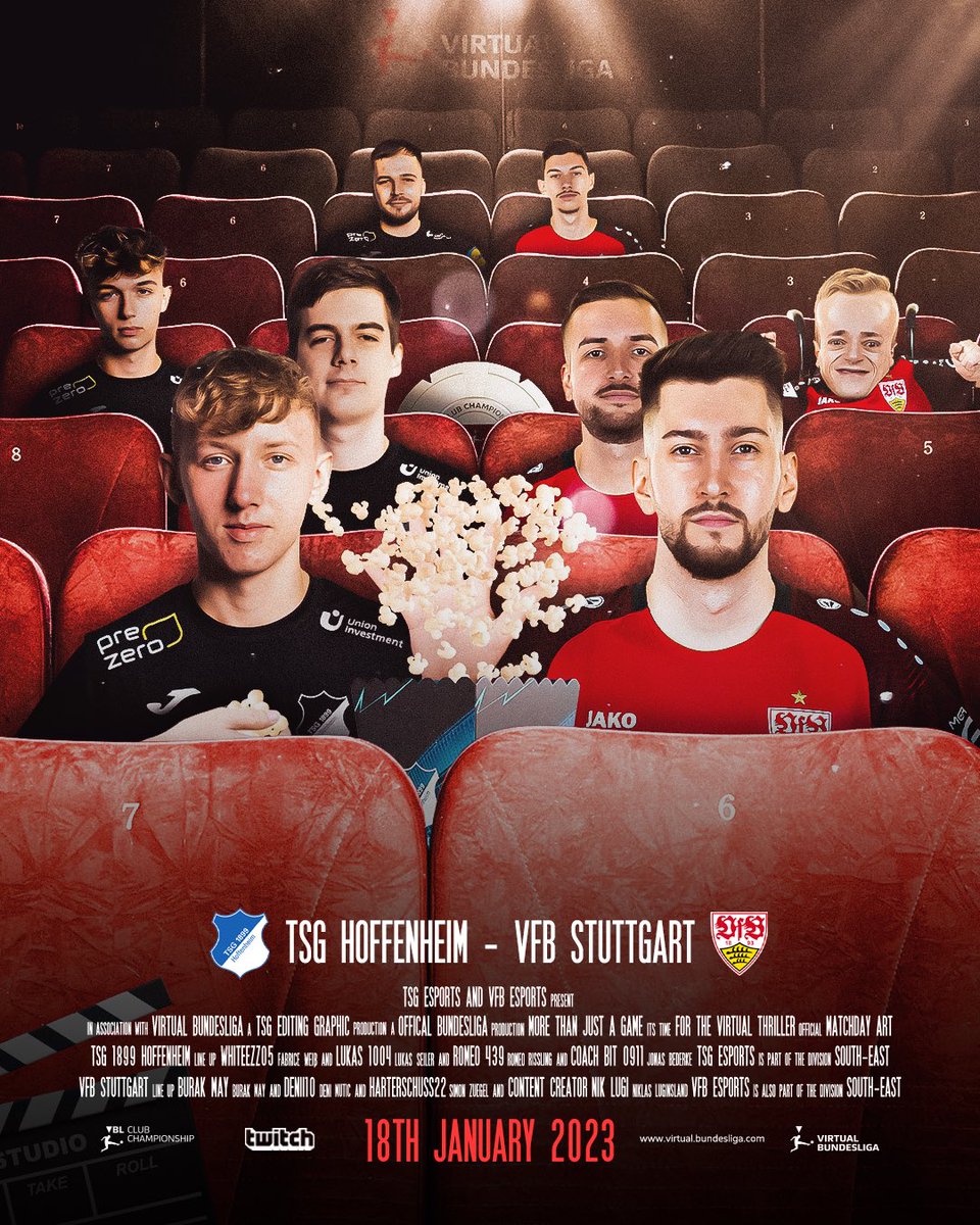 Der Spieltags-Thriller in Division Süd-Ost heute ab 18:00 CET 🎦🍿

#VBL #TSGVFB #VBLCC