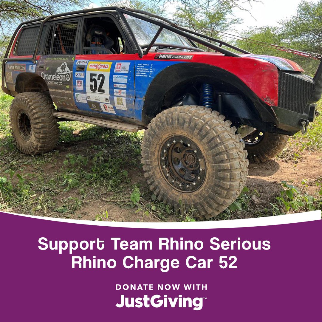 Let's support @Rhino_Charge Car No 52, Rhin'O'Serious, competing in the world famous Rhino Charge, Africa's toughest 4x4 event!!!

➡️ justgiving.com/fundraising/te…

#JustGiving #RhinoCharge #rhinocharge2023 #SupportRhinoArk #supportconservation #supportcharity