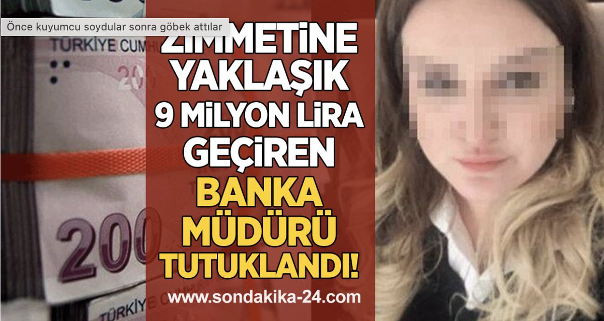 Zimmetine yaklaşık 9 milyon lira geçiren banka müdürü tutuklandı!
#eskısehır #eskisehir #eskışehır #eskişehir #Eskişehirspor #eskişehirhaber #eski̇şehi̇r #eskişehirkuaför #eskişehirdüğün #eskişehirorganizasyon #SONDAKIKA 
detaylar. yorumda