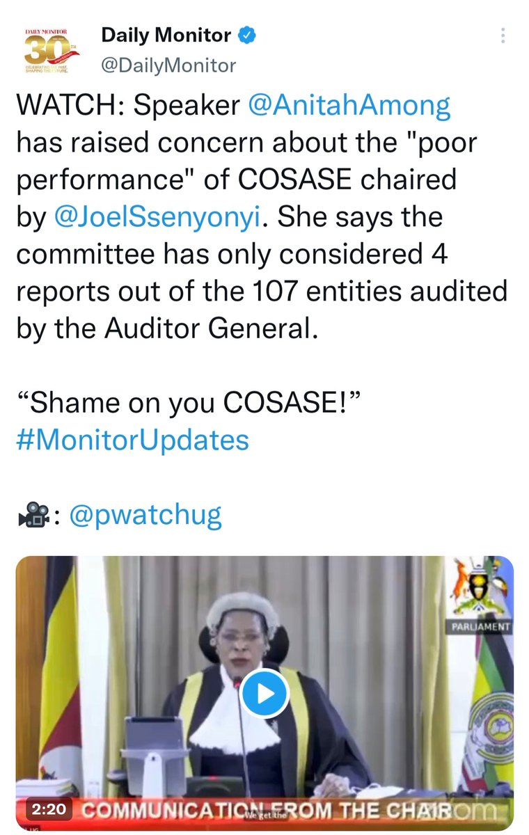 Joel Ssenyonyi tweet media