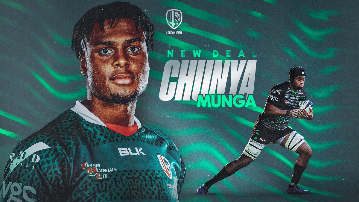 London Irish (@londonirish) on Twitter photo ✍️ | We are delighted to confirm that <a href="/AcademyIrish/">London Irish Academy</a> product <a href="/ChunyaMunga/">Chunya Munga</a> has signed a new deal with the Club!
Can't wait to see the next steps 🤝
Read more 👉 bit.ly/3wdBXmU ✍️ | We are delighted to confirm that <a href="/AcademyIrish/">London Irish Academy</a> product <a href="/ChunyaMunga/">Chunya Munga</a> has signed a new deal with the Club!
Can't wait to see the next steps 🤝
Read more 👉 bit.ly/3wdBXmU
