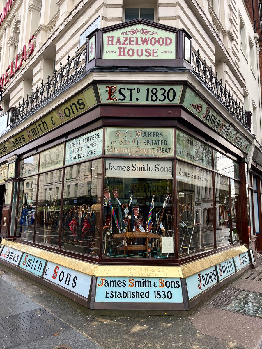 livinglondonhis's tweet photo. Delighted with my recent purchase of a bright yellow umbrella from James Smith and Sons, London’s oldest umbrella shop. It has plying its trade on New Oxford Street since 1857 and has an amazing original Victorian shopfront and interior. ☂️ https://t.co/oQKvzlH3K0