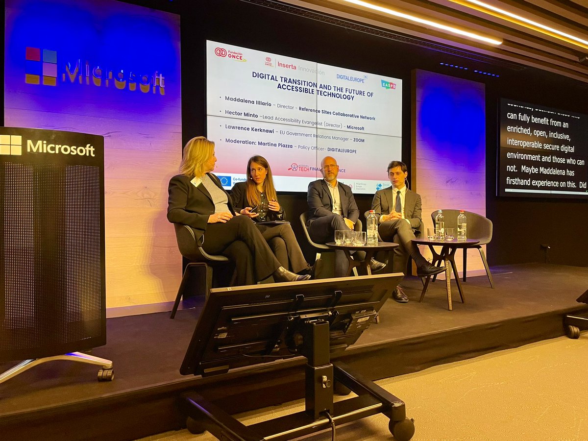 DIGITALEUROPE's tweet image. We need to ensure a digital transition that doesn’t leave anyone behind.

Today, our #AccessibiliTech project hosts its final conference on how to make technology accessible for everyone.

Any ideas? Lots being shared now by @hminto, @LKerknawi, @illario3 &amp;amp; @MartinaPiazzaIT 👇🏽