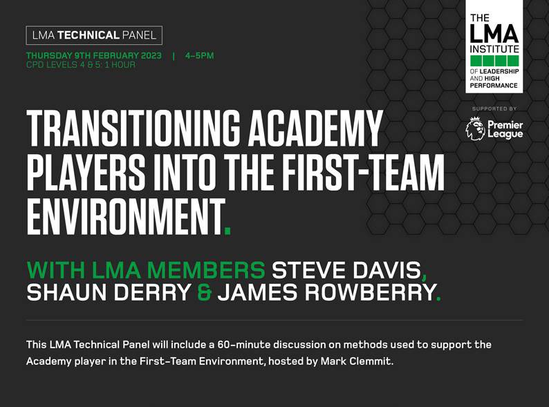 Gerard_Jones's tweet photo. Constant in my quest to continue learning…looking forwardto upcoming @LMA_Managers #TechnicalPanel Online Webinar on Transitioning Academy Players into the First-Team Environment in Feb https://t.co/DL2CcAdbdb