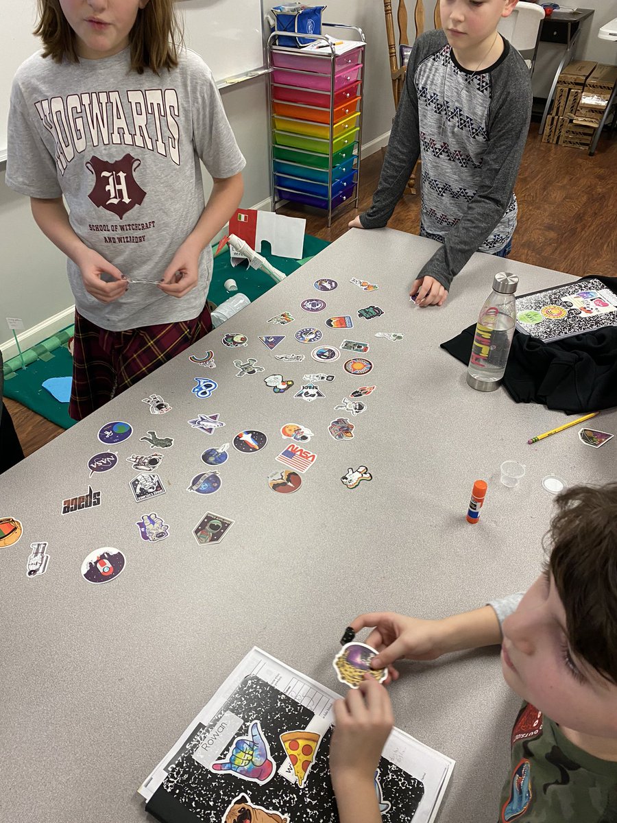 Our favorite way to kick off a new unit is by selecting a sticker for our adventure notebook that reflects our new unit!  @alabamagifted #GEM2023