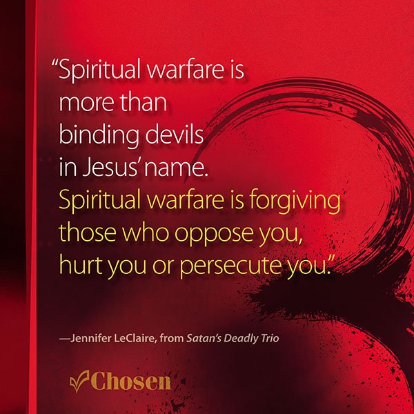 Some people have the wrong idea about spiritual warfare. Forgiveness is a weapon! #jenniferleclaire #spiritualwarfare #weaponsofourwarfare #spiritualattack #forgiveness