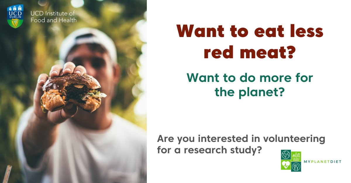 It's #Veganuary! Not ready to go #vegan but want to reduce your meat intake? My Planet Diet is seeking male #volunteers to take part in a #researchstudy. Receive personalised #nutrition advice. myplanetdiet.ie

#foodresearch #diet #foodforhealth #healthylifestyle