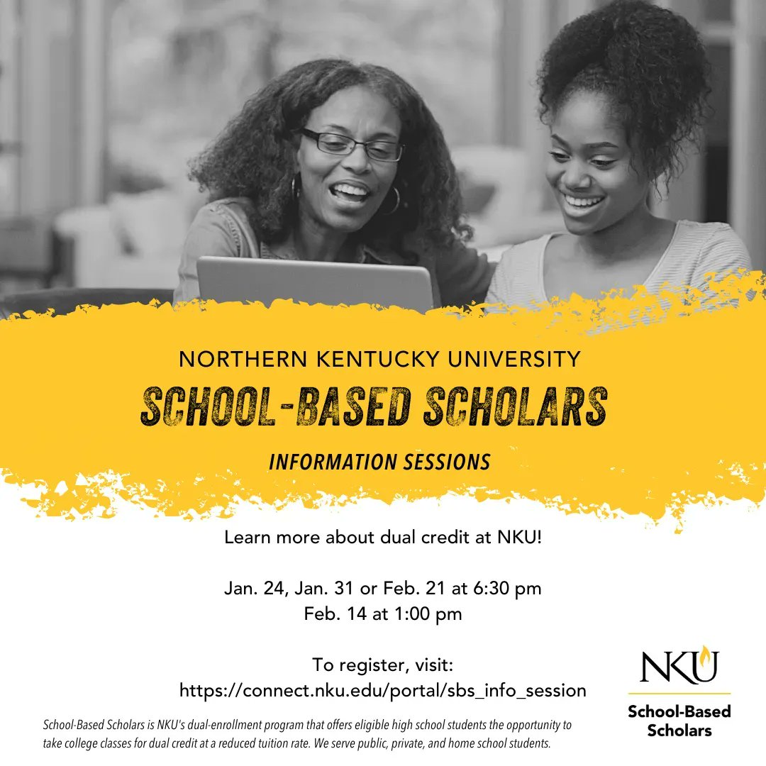 Are you interested in taking a dual-credit course next semester? Do you know someone who is? We invite you to attend one of our virtual information sessions! buff.ly/3TcpzOn