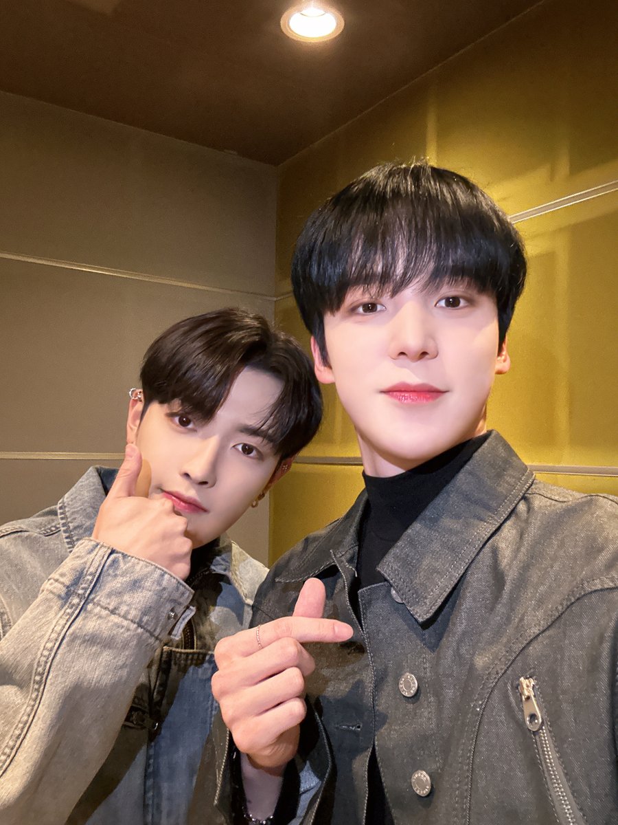 Image for [📷] 'Idol Radio' Hongjoong and Yunho DJ Behind Photo ⠀ Genius Idol! Did you enjoy watching ATINY's agents Daengjjoongdi❤ perform their missions? Today, the mission to give happiness to ATINYs who are dying today is a success!🥰 ⠀ Idol Radio ATEEZ ATEEZ https://t.co/QqR5tA1FGD