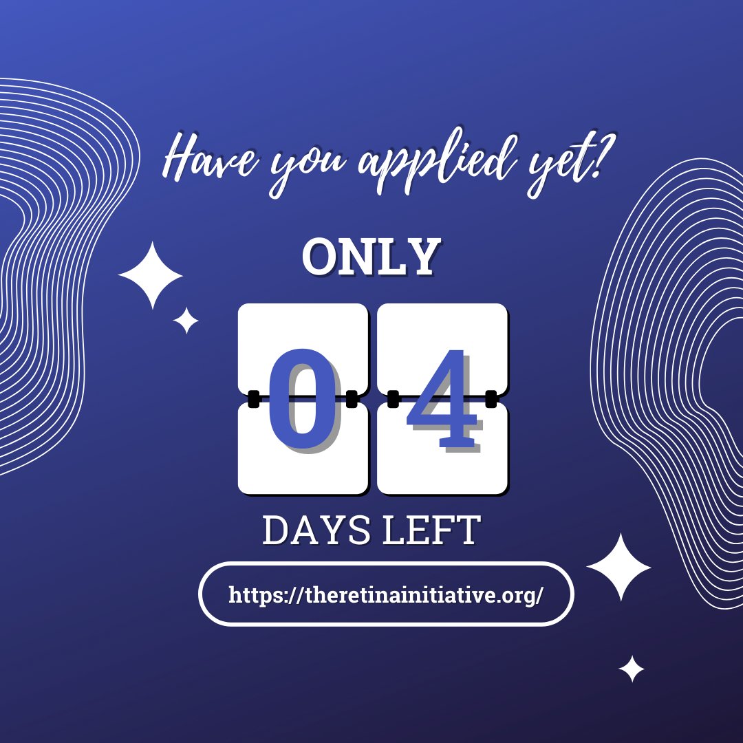 TheRetina_Ini's tweet photo. 4 days left to make a difference!
Don't miss your chance to volunteer with the R.E.T.I.N.A Initiative.
Apply now before the call for volunteers closes!
https://t.co/IMYcvmiKNl
#retinainitiative
#volunteer
#4dayscountdown https://t.co/gKTbi9X6eT