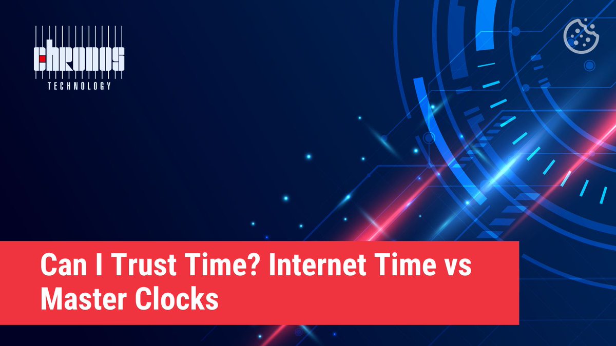 ChronosTechno's tweet photo. Time may be available for free from the Internet, but can you really trust it with business critical timings?
Read our latest Bitesize article to learn about the pros and cons of Internet Time and Master Clocks:
https://t.co/GZDat5tEmv
#Timing #Sync #ResilientTiming #PTP #NTP https://t.co/mLEVibPNfQ