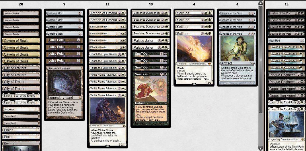 3-1d the legacy prelim with 
Snuff-itiative. The team figured if delver could splash snuff out why couldn’t we. Props to the player who before seeing a swamp put painter on black so my snuff out couldn’t save me

White Init 🟩🟩
White Init 🟥🟩🟥
Artisan Elves 🟩🟩
Painter 🟥🟩🟩