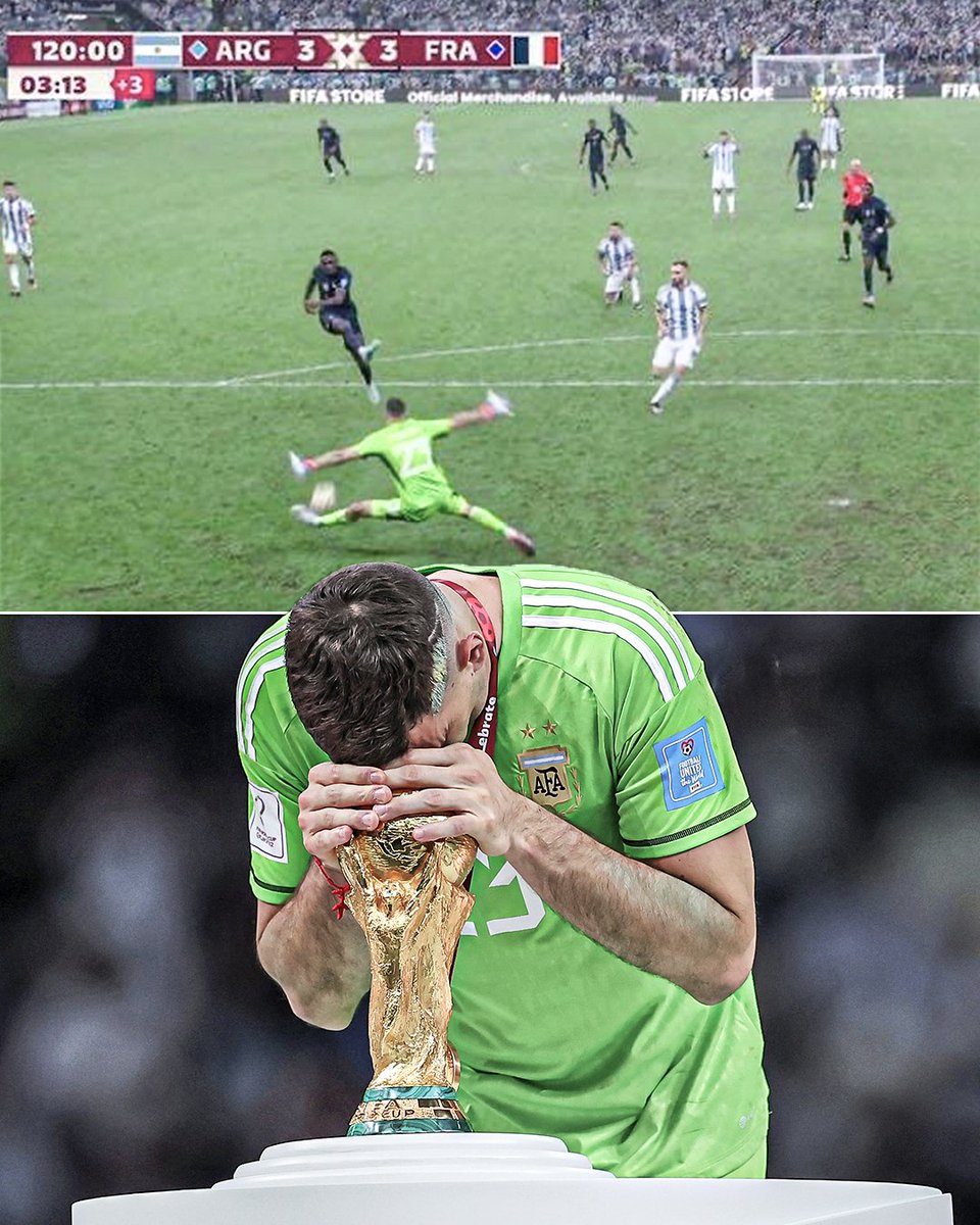 It's been one month since 𝑻𝑯𝑨𝑻 120+3' save from Emiliano Martinez 🧤

One of the greatest saves of all-time.