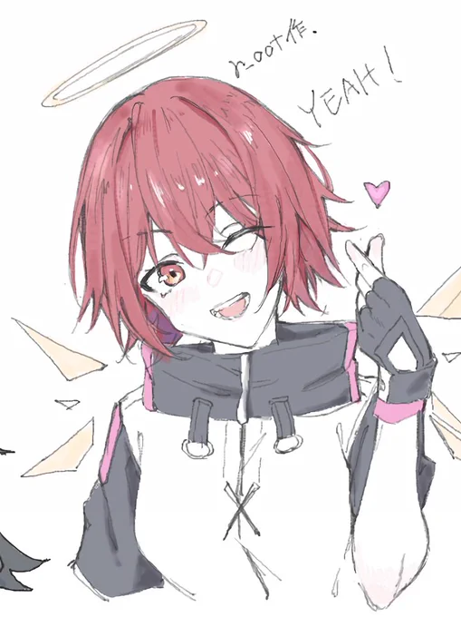 絵チャで描いたエクシアの指ハート!描いてたら隣にテキサスを#Joul_0704さんが描いてくれて萌えた 