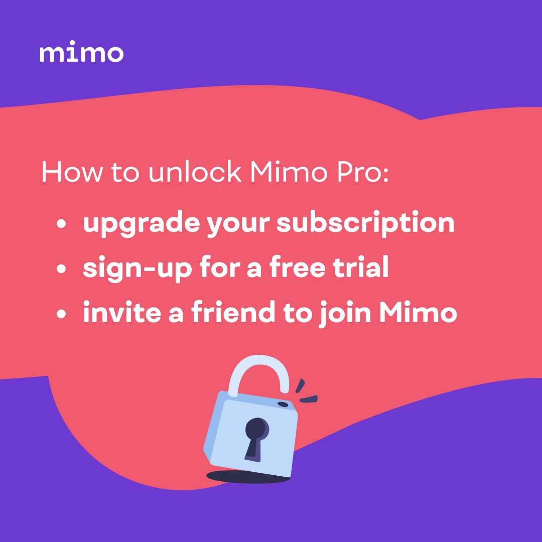 New year, new goals, right? 😎
Reach your learning goals faster and learn to code with Mimo Pro. 
Try Mimo Pro for free to unlock endless possibilities and useful features. 🙌
