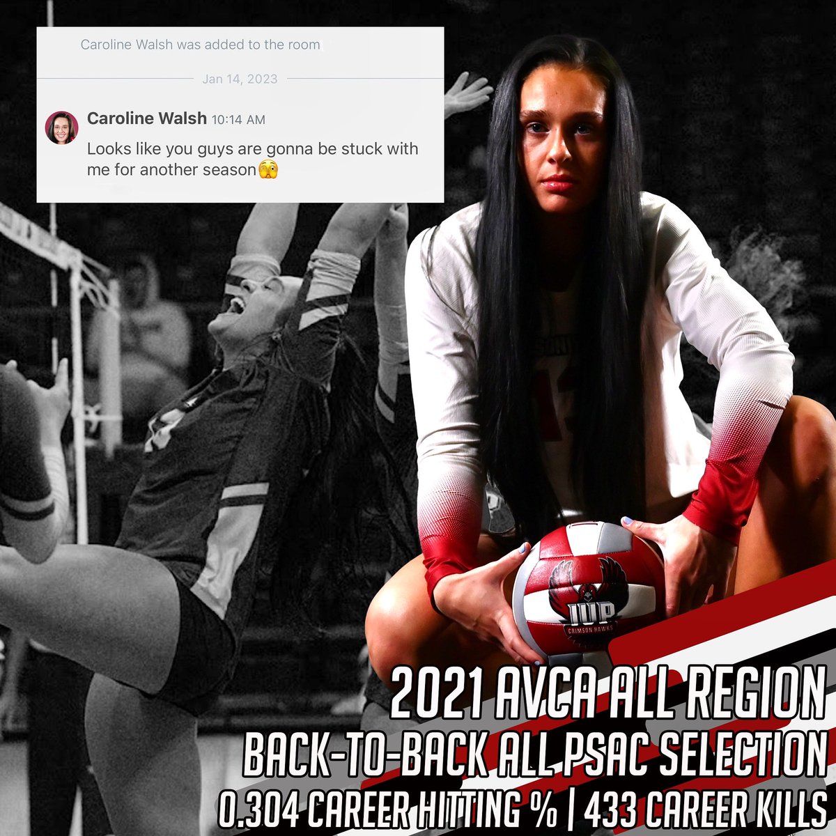 𝓢𝓱𝓮'𝓼 𝗕𝗔𝗖𝗞! 

#TalonsUp | #VolleyHawks | <a href="/carolinewalsh01/">Caroline Walsh</a>